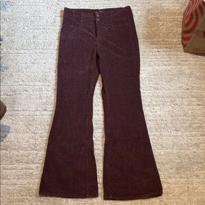 We the Free - By Free People - Women's Flared Corduroy Pants - Burgundy